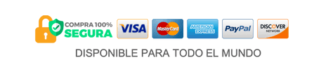 Compra 100% segura con metodos de pago disponibles en todo el mundo